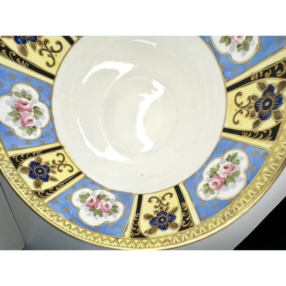 Antique Noritake Double Handled Cream Soup Bowl M Wreath Pink Rose 1921-1930